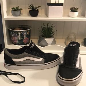 Grey and black vans
